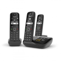 Р/Телефон Dect Gigaset AS690A Trio RUS черный (труб. в компл.:3шт) автооветчик АОН
