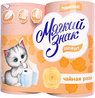 "Мягкий знак"  4 рул./уп. "Comfort Aroma" 2-сл. чайная роза