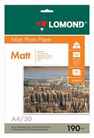 Фотобумага Lomond 0102015 A4/190г/м2/50л./белый матовое двусторонняя для струйной печати