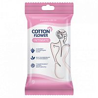 Cotton Flower Влажные салфетки Intimate 15шт