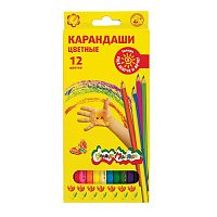 Карандаши цветные "КАЛЯКА-МАЛЯКА" [12цв.заточ.] {}