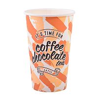 Стакан бумажный 400мл "Coffee Time" Д90, 10шт