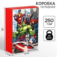 Коробка складная, Мстители, красная 16х23х7,5 см 10058301