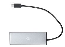 Разветвитель USB-C Digma HUB-4U2.0-UC-DS 4порт. серебристый