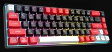 PANTEON M2 BW Black-Red (156) Игровая беспроводная мембранная TKL (65%) клавиатура с LED-подсветкой 