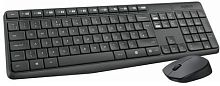 Клавиатура+мышь LOGITECH Комплект (клавиатура+мышь) MK235, USB, беспроводной, с гравировкой, серый [