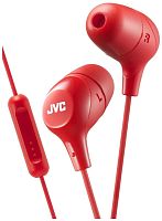 JVC Гарнитура внутриканальная проводная, модель HA-FX38M-R-E, серия Marshmallow. Цвет: красный