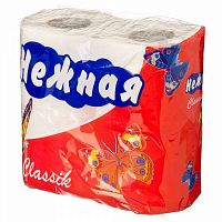 т.бумага Нежная 4шт белая (12шт в уп.)