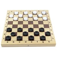 Игра настольная "Шашки", пластиковые фишки, деревянная доска 30х30