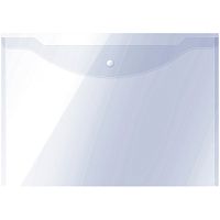 Папка-конверт на кнопке OfficeSpace, А3, 150мкм, прозрачная