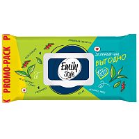 Emily Style салф.влажн.Зеленый чай Выгодно 120шт с крышкой