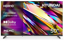 Телевизор LED Hyundai 50" H-LED50BU7011 Smart Google TV Frameless Metal черный/черный/4K Ultra HD/DV