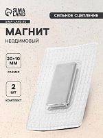 Магнит неодимовый для авто, 20*10 мм, набор 2 шт   