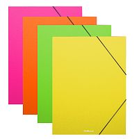 Папка на резинке Erich Krause "Neon" А4, 600мкм, ассорти