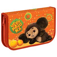 Пенал 1 отделение, 210*130 Мульти-Пульти "Чебурашка", две откидные секции, ткань 