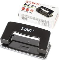 Дырокол металлический STAFF EVERYDAY, до 10 листов, без линейки, черный, 224647