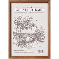 Рамка деревянная 21*30см, OfficeSpace, ЭКОНОМ, мокко, 17мм