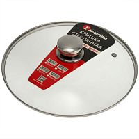 Крышка стеклянная с металлической ручкой в сборе д22 см 4622-02 (10)