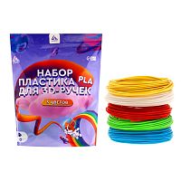 Пластик LuazON PLA-5, для 3D ручки, 5 цветов по 10 метров   