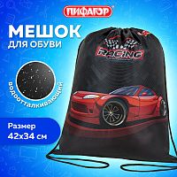 Мешок для обуви ПИФАГОР, 1 отделение, 42х34 см, Rocket car, 271605