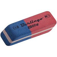 Ластик Berlingo "Blitz",  скошенный, комбинированный, натуральный каучук, 42*14*8мм