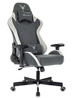 Кресло игровое Knight Regal Fabric серый/светло-серый искусственная замша крестов. металл KNIGHT REG
