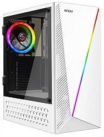 Корпус ATX Ginzzu SL220 White  FAN 12LED USB3.0 Window