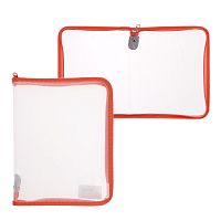 Папка пластик А5 молния вокруг Офис Б/Ц ПМ-А5-01 230*180*25 0.5 Pastel персиковая 