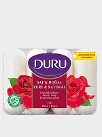 DURU (ДУРУ) PURE&NAT Мыло 4*85г Экопак Роза*24/504682M