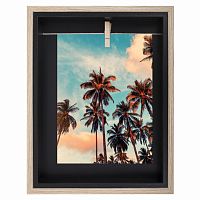 Рамка из МДФ BRAUBERG LOFT BLACK BOX, фото 13*18см, с прищепкой, 20*25см, 391290