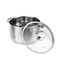 LR02-268 Кастрюля LARA (нерж) АФИНА 20x12,5см 3.9л, капсулированное индукционное дно, стек