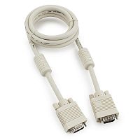 Кабель VGA Premium Cablexpert CC-PPVGA-6, 15M/15M, 1.8м, тройной экран, феррит.кольца, пакет