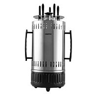 Электрошашлычница Centek CT-1461 1100Вт, Стальной нагр элем, Рецепты, 5 шамп (310мм), вращ 4об/мин