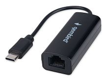 Сетевой адаптер Ethernet Gembird NIC-U10, Type-C USB 2.0 - Fast Ethernet adapter, пластик, черный, R