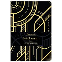 Тетрадь 40л., А5, клетка на сшивке Greenwich Line "Mechanism", софт-тач, тиснение фольгой, тон. блок