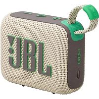 Колонка порт. JBL Go 4 бежевый/зеленый 4.2W 1.0 BT 850mAh (JBLGO4SAND) 