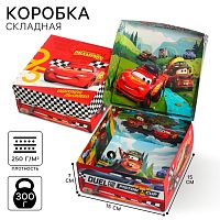 Коробка подарочная складная с 3Д "Чемпион", Тачки, 15х15х7 см   10341536