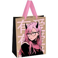 Пакет подарочный 18*23*10см MESHU "Anime girl", крафт 