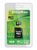 Карта памяти OltraMax 2GB microSD Card с адаптером SD
