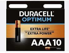 Элемент питания DURACELL OPTIMUM LR03 10шт (уп)