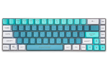 PANTEON M2 Blue-White(08) Игровая мембранная TKL (65%) клавиатура с LED-подсветкой MULTICOLOR  (68 к