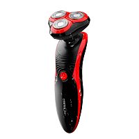 Бритва Centek CT-2168 (красн) ротор 3D, +ВЛАЖНОЕ БРИТЬЁ, 3 плав.головки, 2-ные лезвия, до 50 мин раб
