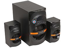 Dialog Progressive AP-210B BLACK - акустические колонки 2.1, 30W+2*15W MS,Bluetooth,FM,USB+SDreader