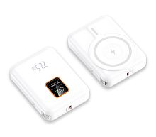 Внешний аккумулятор EOFE G108 10000mAh LCD 15W Wireless белый