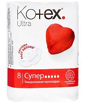 KOTEX (КОТЕКС) Прокладки гигиенические Ультра Сетч Супер 8шт (*16/9425471/9425450/9425811