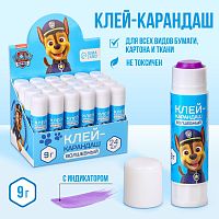 Клей-карандаш PVP 9 г, с индикатором, Paw Patrol   