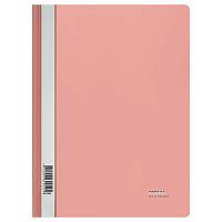 Папка-скоросшиватель пластик. СТАММ "Акцент" А4, 180мкм, коралловая с прозр. верхом  