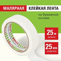 Клейкая лента малярная креппированная 25мм x 25м, STAFF, 229058