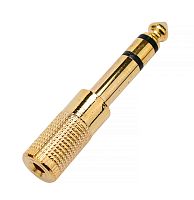 Аудио переходник Cablexpert A-63M-35F, Jack6.3(M) на Jack3.5(F) стерео, цвет золотой, пакет