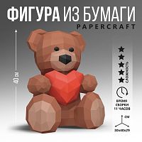 Набор для создания полигональной фигуры «Медведь», 32,5 х 44 см 
